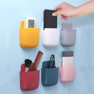 Modern Home No-Drill Single PP Plastic <b>Storage</b> Rack <b>Remote</b> <b>Control</b> TV Air Conditioner Phone Charging Stand Wall Mount - Product Image 4