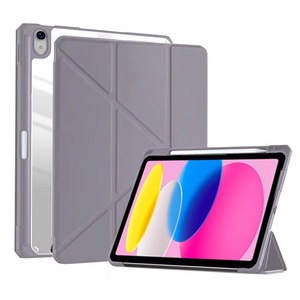 Funda Plegable en Y para Tablet <span class=keywords><strong>Xiaomi</strong></span> <span class=keywords><strong>Pad</strong></span> <span class=keywords><strong>5</strong></span> Pro 11 <span class=keywords><strong>2021</strong></span>, Carcasa Transparente de TPU+PC con Función de Activación/Suspensión Inteligente y Ranura para Lápiz - Product Image 3