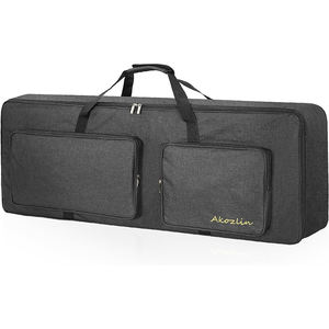Échantillon gratuit : Sac de transport pour clavier de piano 61 touches avec sangles réglables et 5 poches pour accessoires de clavier - Product Image 5