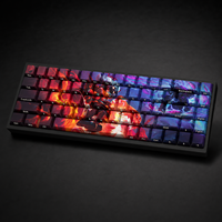 Custom LOL Pandemonium Annie 68 Key PBT Dye Sublimation Keycaps Cherry Profile for Mechanical Keyboard