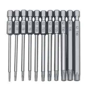 Bộ Bit Bảo Mật Bộ Tuốc Nơ Vít Bằng Chứng Giả Mạo Mũi Khoan Torx Đầu Phẳng 1/4 "Trình Điều Khiển Hex