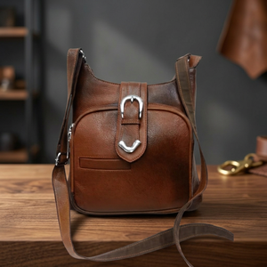 Sacs à main BS INTERNATIONAL en cuir véritable, imperméables, durables, avec fermeture éclair, à porter en bandoulière ou sur l'épaule - Product Image 2
