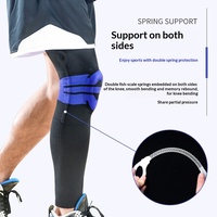 Genouillère de compression étendue en silicone personnalisée antidérapante pour le sport, la course, le basketball, le football, avec coussinets anti-collision pour la rotule