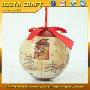 Ornements d'arbre de Noël, boule en polyfoam, impression UV couleur pleine, 7,5 cm, ruban, décoration intérieure/extérieure - Product Image 3