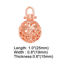 ASJEWELRY Plaqué Or Souhaitant Boules Creux Coeur Harmonie Carillon Ange Bola Collier Pendentifs pour Grossesse 2506 Pdtb407
