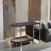 Chariot de rangement de classe Table d'appoint Table de service de salon antique moderne de luxe Table basse avec roue