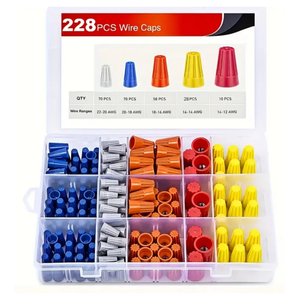 Kit de 228 Conectores de Cable de Resorte Aislantes para <span class=keywords><strong>Conexión</strong></span> <span class=keywords><strong>Eléctrica</strong></span> Rápida y Cableado Doméstico - Product Image 1