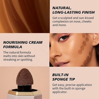 Vente en gros de cosmétiques de maquillage pour le visage crème naturelle bronzante contour de longue durée végétalien logo personnalisé maquillage bronzant liquide