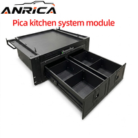 Módulo de Cozinha para Expedição em Alumínio Reforçado, Impermeável e à Prova de Poeira, com Bancada Deslizante, Tanque de Água e Sistema de Energia Personalizável