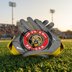Guantes de Fútbol Americano Profesionales Hechos a Medida, Diseño Moderno y Único, Palma Ligera de Silicona, Diseño de Dedos Completos, para Deportes y Campus - Product Image 3