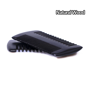 Bán Buôn Gỗ Tự Nhiên Công Cụ Tạo Kiểu Tóc Rộng Và Hẹp Răng Túi Đen Râu Bàn Chải Đôi Bên Lược Gỗ - Product Image 5