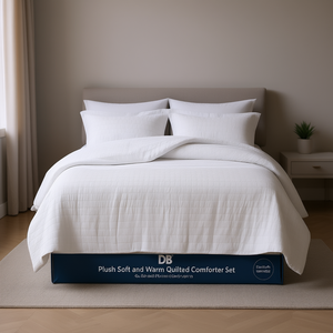 Ensemble de couette matelassée douce et chaude DB Plush, rembourrage en polyester, utilisation toutes saisons, lavable en machine, style moderne, taille King Queen Twin - Product Image 2