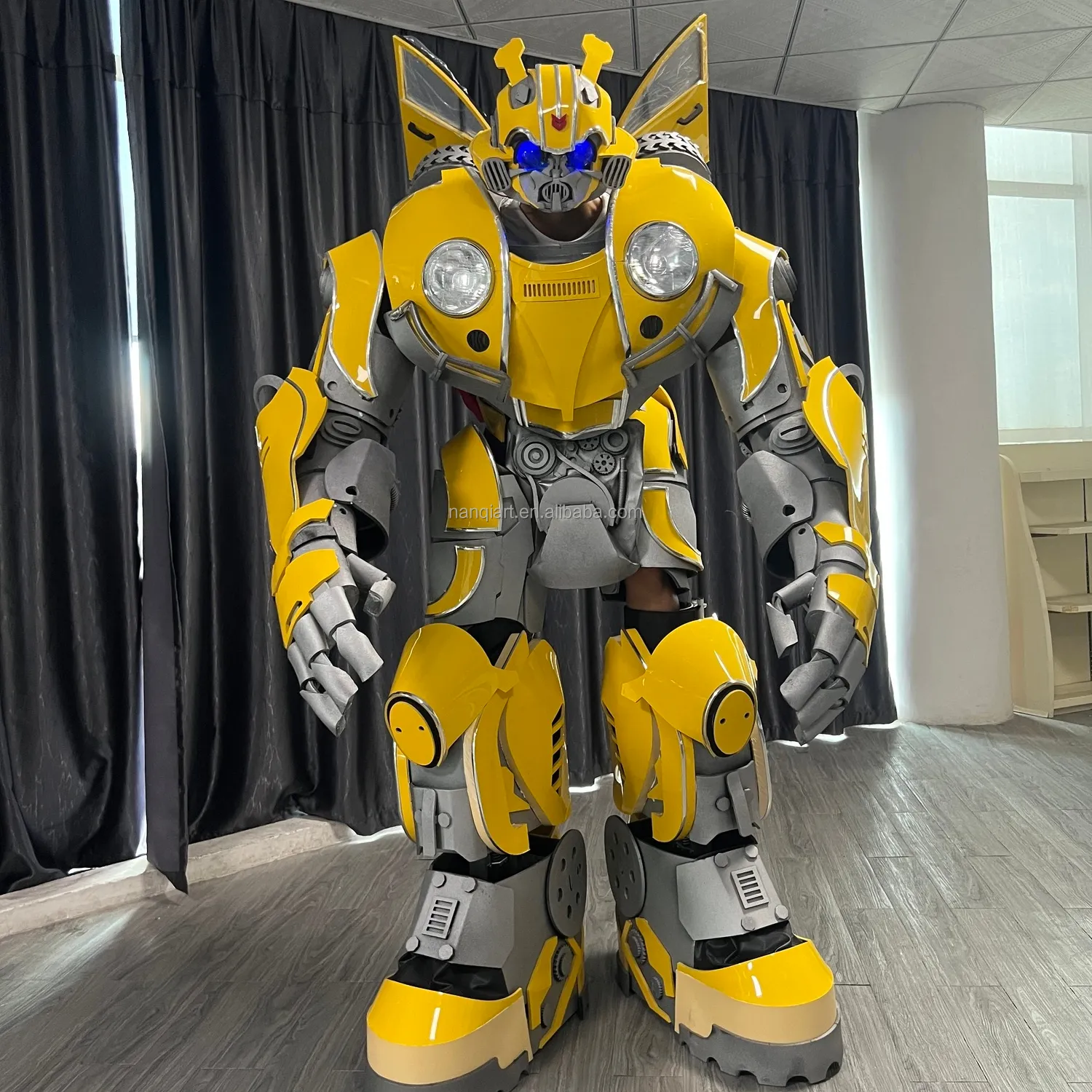 Guangzhou Factory Price High Quality LED Yellow Robot Costume Cosplay Party Dancing Robot Clothing