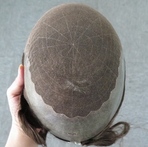 High Quality Lace and Poly Bella Design 100% Human Wig Man Toupee <strong>Hair</strong> Replacement <strong>Mens</strong> <strong>Hair</strong> <strong>Piece</strong> Toupee - Product Image 1