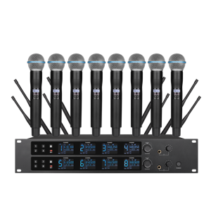 Système de microphone sans fil UHF portable et de poche EIF BD-68 de haute qualité 1 à 8, portée de transmission de 100 mètres pour l'enseignement - Product Image 1