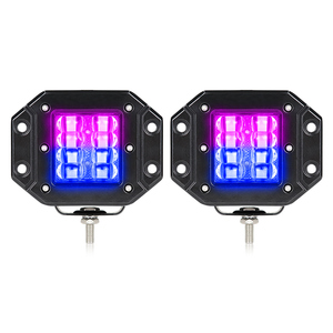 RGB đuổi theo tuôn ra gắn kết dẫn làm việc ánh sáng lái xe ánh sáng không thấm nước cho SUV ATV Xe Tải xe ứng dụng và điều khiển từ xa - Product Image 1