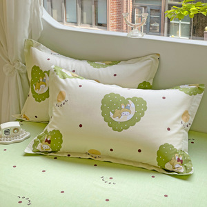Nouvel ensemble de 2 taies d'oreiller imprimées 100 % coton 2026, douces et respirantes, taille standard 48x74cm pour dortoir - Product Image 3