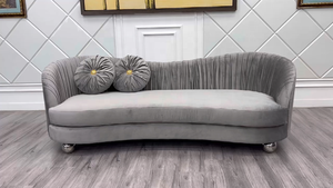 Sofás de Tela, Sofá de Terciopelo en Forma de Corazón, Muebles de Sala de Estar, Conjunto de Sofá Seccional de 3 Plazas - Product Image 4