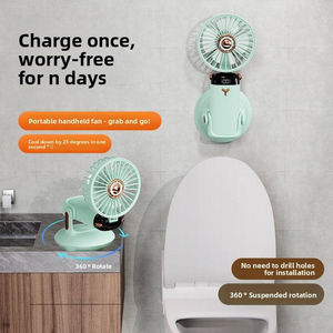 IMYCOO New Arrival 5000mAh Wireless Table Wall-mounted Mini Rechargeable Portable <b>Fan</b> Custom Powerful <b>USB</b> Small <b>Desk</b> Cooling <b>Fan</b> - Product Image 2