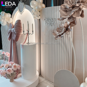 LEDA Handmade white Acrylic PVC Wedding Arch Background <b>Stand</b> Party Decoration for wedding Event Supplies Panel - Product Image 2