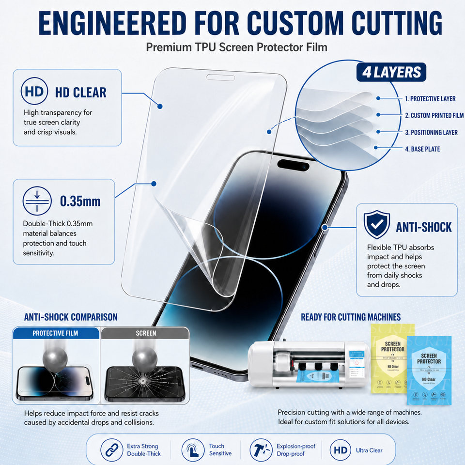 Scrap Screen Protector Super Anti-Shock HD Clear TPU 4 Layers Screen Protector Film for ...