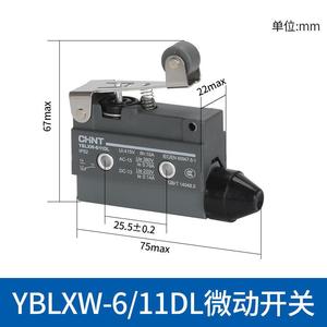 Microinterruptor Chint Serie YBLXW-6, Interruptor de Límite Industrial de Plástico SPST - Product Image 4