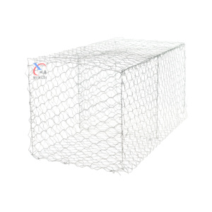 2x1x1m 9x11cm Gabion Stone Basket for River <strong>Bank</strong> Rock Wall Steel Wire Mesh <strong>Cage</strong> PVC Coated Square Hole Construction Garden Use - Product Image 3