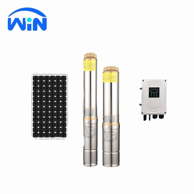 High Efficiency 5 HP 3 Inch Solar Powered Submersible Deep Well Water Pump for Farm Drip Irrigation System 100 Bar