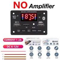 Módulo de Decodificación MP3 de 12V Blue5.0, Reproductor MP3 USB Inalámbrico para Auto, Ranura para Tarjeta TF, USB FM con Micrófono, Control Manos Libres JX-810BT