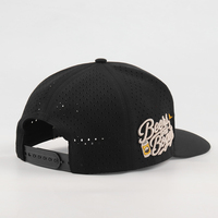 Casquettes personnalisées de haute qualité à 5 panneaux avec trous découpés au laser, chapeau de performance sportive, casquette de baseball résistante à l'eau pour hommes