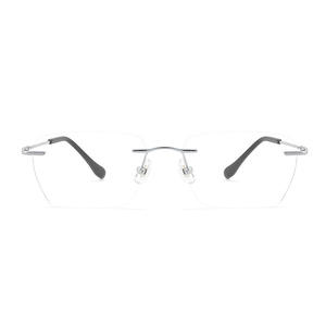 Danyang – lunettes carrées sans monture unisexes, montures légères en titane pur, verres en plastique pour hommes et femmes, 71202 - Product Image 1