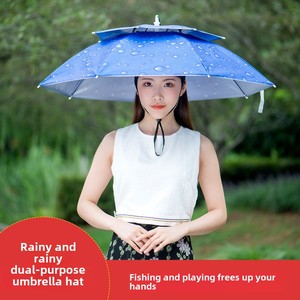 Chapeau de pêche double couche grande taille en gros, <span class=keywords><strong>personnalisable</strong></span>, avec parapluie 8 baleines, pliable manuellement en trois, <span class=keywords><strong>pare</strong></span>-<span class=keywords><strong>soleil</strong></span> 100 cm pour voyage et agriculteurs - Product Image 3