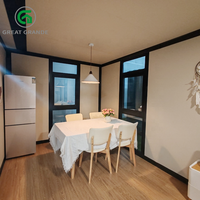 Maison modulaire en conteneur maritime commercial à double étage de 20 pieds avec façade en verre, maison temporaire mobile avec le design le plus récent
