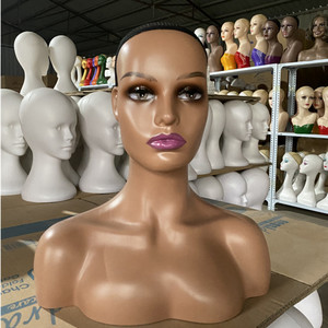 Tête <span class=keywords><strong>de</strong></span> Mannequin Femme Africaine Américaine Assise en PP pour Présentation - Product Image 4