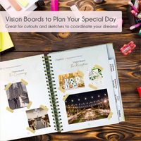 Hochzeits planer: Hardcover Bridal Organizer für Braut, Spiral Ring Book Binder mit Taschen (Floral)