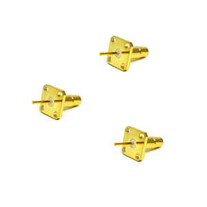 Adaptateur coaxial femelle à bride en laiton |   Personnalisable pour l'équipement de communication et le montage d'antennes - Product Image 1