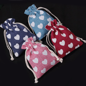 New Linen Drawstring Bag Portable Printed Gift Packaging Bundle Pocket and Mugwort <b>Sachet</b> Empty <b>Sachet</b> Bag - Product Image 2