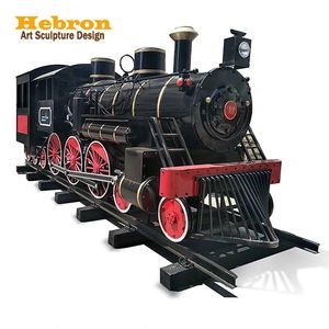 2026 Modelo de Locomotora de Vapor Personalizada para Parque Temático, Modelo de Locomotora de Vapor Estilo Motocicleta, Escultura Artística de Metal Reciclado - Product Image 1