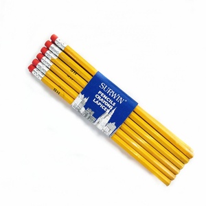 Lápiz de Madera Natural Popular de Color Amarillo HB, Económico, con Borrador para Estudiantes - Product Image 1