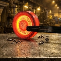 Pièce brute d'engrenage de roue forgée, type engrenage de roue, pièces brutes avec marge de fraisage