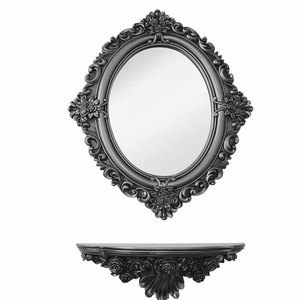 Resin European Decorative Hallway <strong>Wall</strong> <strong>Mirror</strong> <strong>Set</strong> for Bathroom and Living Room - Product Image 1