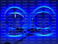 15 "17" 4PCS Anneau de roue Lumière la plus brillante Jante de roue Lumières 2-Row LED RGB Chasing Car Wheel Light