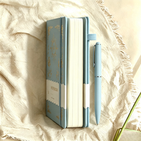 Carnet personnalisé en or avec couverture rigide A5, imprimé floral, journal à grille avec bande élastique pour cadeaux