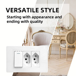 Brazil tiêu chuẩn điện 20A tường thiết bị chuyển mạch sản xuất ổ cắm ổ cắm với USB <span class=keywords><strong>Type</strong></span>-C 2.1/3.1A sạc nhanh loại 118 - Product Image 6
