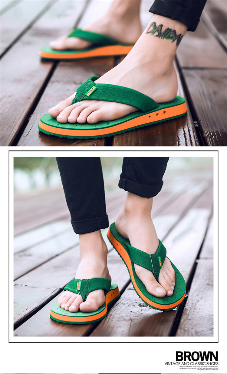 Summer Beach Slippers Custom Logo Men Flip Flops Slipper Rubber Sole EVA Men Flip-Flop