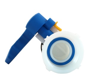 Chinesischer Hersteller Manuelle Wasser-DN62-Absperrklappe S60x6 Gewinde IBC-Tank-Anschlüsse Camlock-Adapter - Product Image 1