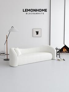 Divano Moderno e Semplice a Una Piazza con Struttura in Legno e Rivestimento in Velluto Effetto Pelle di Agnello <span class=keywords><strong>per</strong></span> Soggiorno, Piccoli Appartamenti, Negozi di Abbigliamento e Saloni di Bellezza - Product Image 4