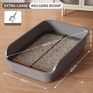 Bandeja Sanitaria para Perros con Rejilla de Hierro de Borde Alto y Diseño Anti-Fugas de Excrementos, Dos Tamaños: 49cm y 60cm, para Perros Pequeños, Medianos y Grandes - Product Image 6
