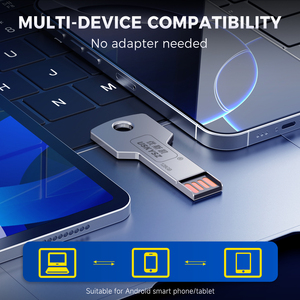 Colorful Custom Metal USB Key Shaped Pen Drive 8GB to 128GB Supports 2.0 Flash Memory 16GB 32GB 64GB 128GB USB Stick
