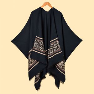 Chal Reversible con Estampado de Leopardo y Argyle para Mujer, Imitación Cachemira, Cortavientos y Transpirable - Product Image 1